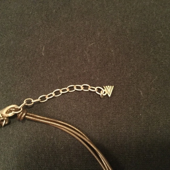 Silpada Carved abalone shell pendant on brown cord - Picture 3 of 3